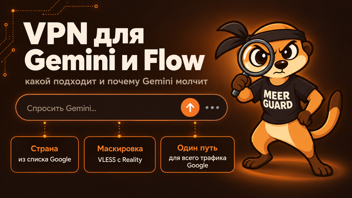 VPN для Gemini, Google AI и Flow: какой выбрать